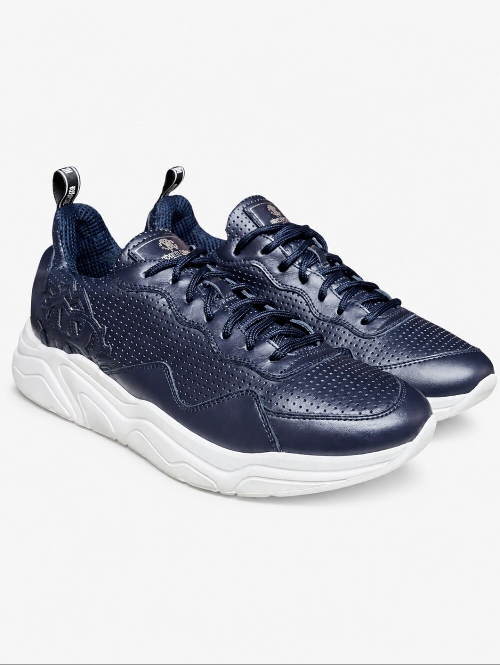 ROBERTO CAVALLI | Blue Leather Sneakers / Trainers in Size EU 44 / US 11